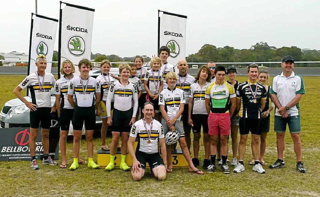 Coffs Coast-based cyclists picked up a healthy share of medals while hosting the NSW Country track championships. Coffs Coast-based cyclists picked up a healthy share of medals while hosting the NSW Country track championships.